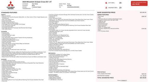 2020 Mitsubishi Eclipse Cross ES