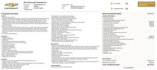 2017 Chevrolet Colorado Z71