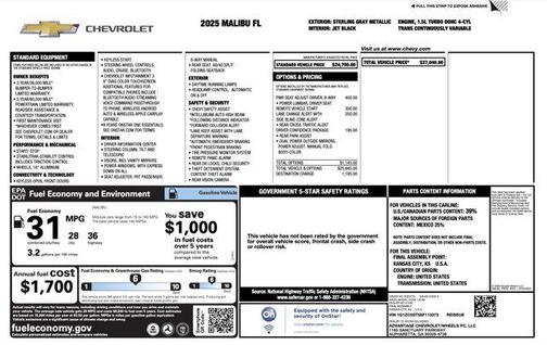 2025 Chevrolet Malibu 1LS