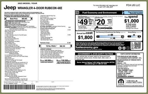 2023 Jeep Wrangler 4xe Rubicon