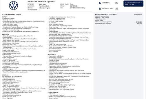 2019 Volkswagen Tiguan 2.0T S