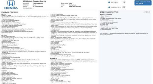 2018 Honda Odyssey Touring