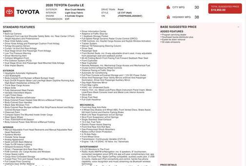 2020 Toyota Corolla LE