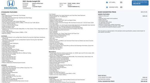 2021 Honda Insight EX