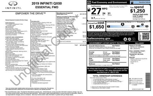 2019 INFINITI QX50 ESSENTIAL