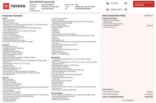 2019 Toyota Tacoma SR