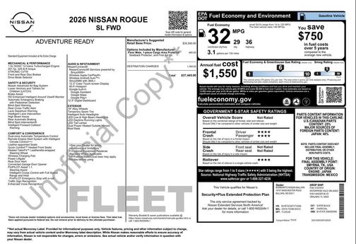 Super Black 2026 Nissan Rogue SL