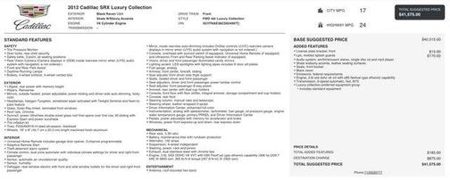 2012 Cadillac SRX Luxury Collection