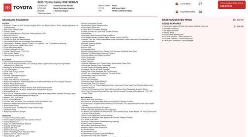 Celestial Silver Metallic 2023 Toyota Camry XSE