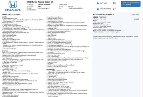 2023 Honda Accord EX 1.5T