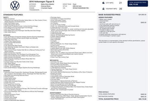 2016 Volkswagen Tiguan S