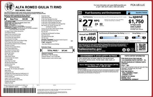 2022 Alfa Romeo Giulia Ti