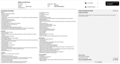 2025 Lucid Air Pure