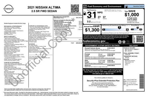 2021 Nissan Altima SR FWD
