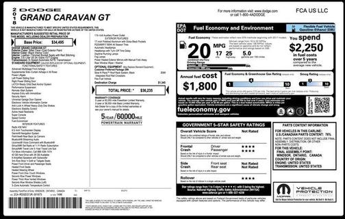 2018 Dodge Grand Caravan GT