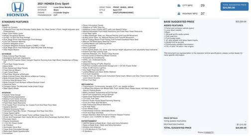 2021 Honda Civic Sport