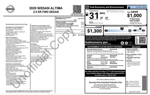 2020 Nissan Altima SR FWD