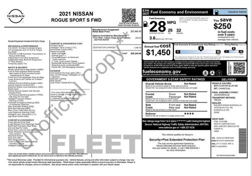 Caspian Blue Metallic 2021 Nissan Rogue Sport S