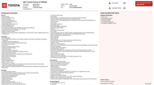 2021 Toyota Camry LE