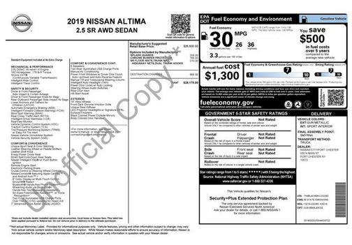 2019 Nissan Altima 2.5 SR