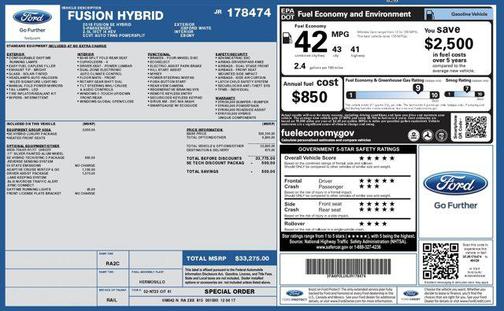 2018 Ford Fusion Hybrid SE