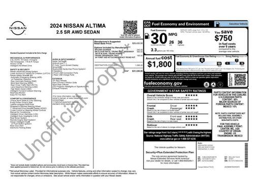 2024 Nissan Altima SR Intelligent AWD