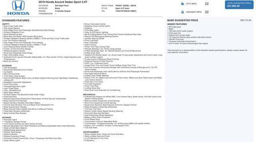 2019 Honda Accord Sport 2.0T