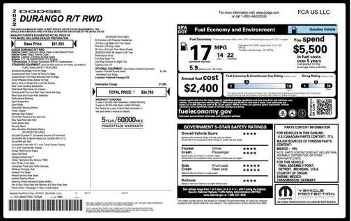 2022 Dodge Durango R/T RWD