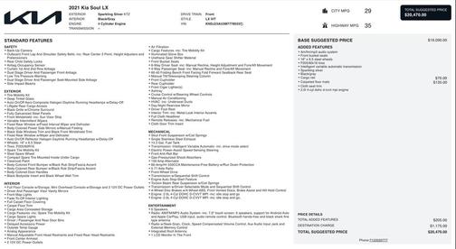 Sparkling Silver 2021 Kia Soul LX
