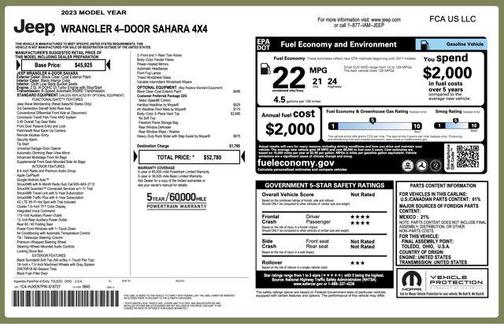 2023 Jeep Wrangler 4-Door Sahara 4x4