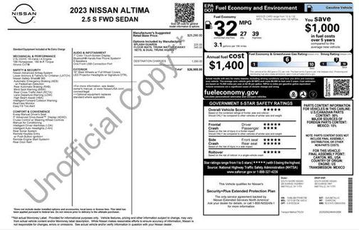 Gun Metallic 2023 Nissan Altima S FWD