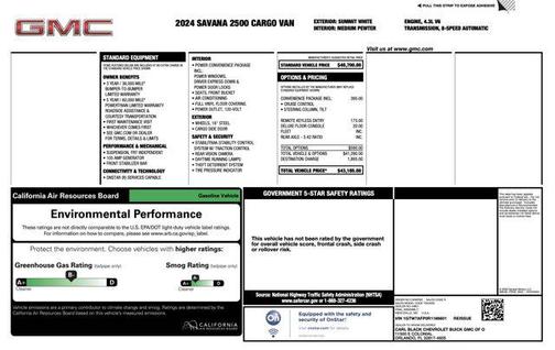 2024 GMC Savana 2500 Work Van