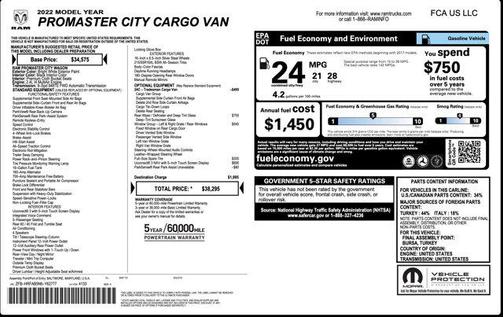 2022 RAM ProMaster City Tradesman