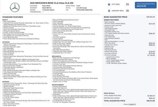 2020 Mercedes-Benz CLA 250 Base