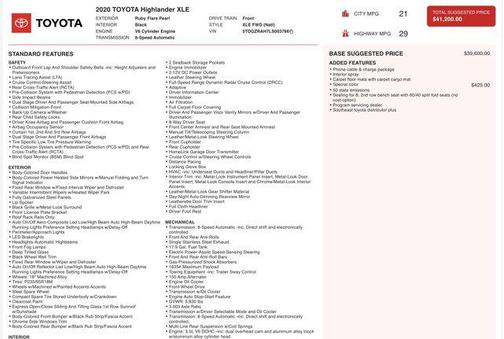 2020 Toyota Highlander XLE