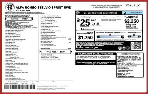2022 Alfa Romeo Stelvio Sprint