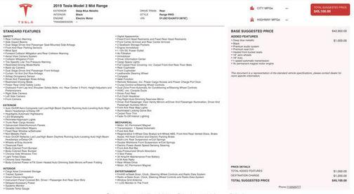 2019 Tesla Model 3 Long Range
