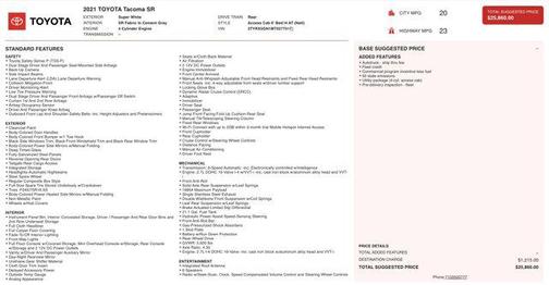 2021 Toyota Tacoma SR