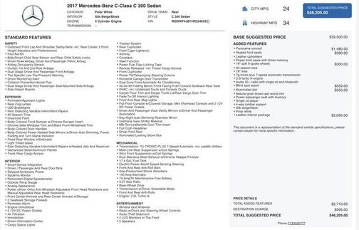 2017 Mercedes-Benz C-Class Luxury