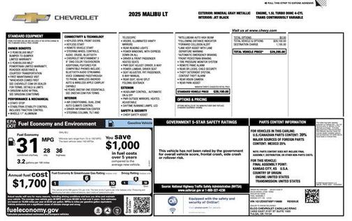 2025 Chevrolet Malibu FWD 1LT