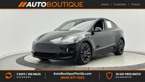 Solid Black 2022 Tesla Model Y Performance