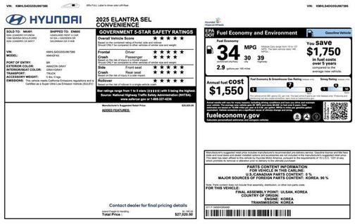 2025 Hyundai ELANTRA SEL
