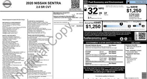 2020 Nissan Sentra SR