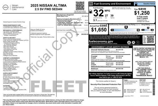 2025 Nissan Altima SV FWD