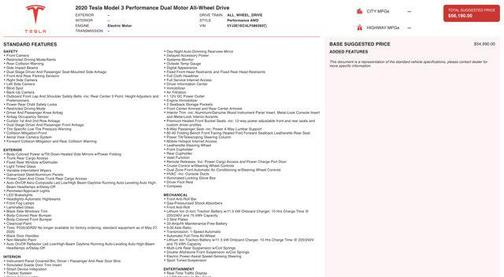 2020 Tesla Model 3 Performance