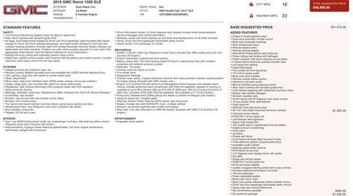 2016 GMC Sierra 1500 SLE