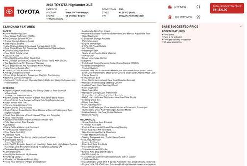 2022 Toyota Highlander XLE