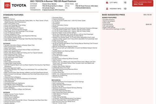 2021 Toyota 4Runner TRD Off Road Premium