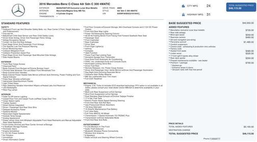 2016 Mercedes-Benz C-Class C 300 4MATIC Luxury