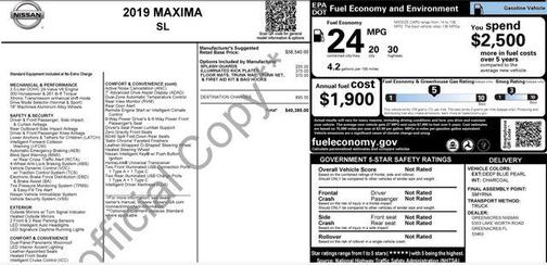 2019 Nissan Maxima 3.5 SL